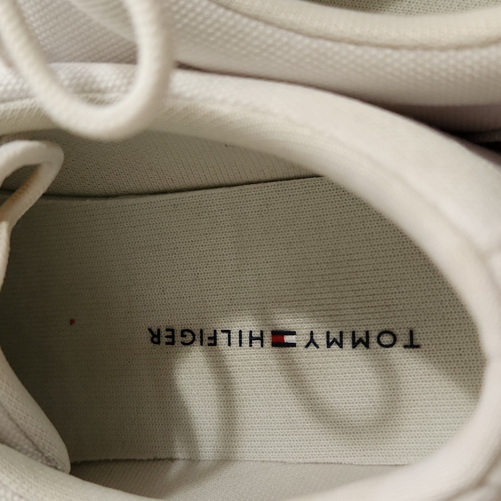 Tommy Hilfiger Off-White Canvas Sneakers - Picture 3 of 9
